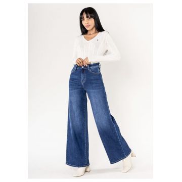 Blugi albastrii dama wide leg  YY300-9 M10 19046