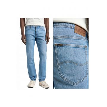 Blugi Barbati -  Daren Zip Fly - Slim Fit - Talie Medie - Fermoar - Lungi - 5 Buzunare - Bumbac - W33-L30 US - Albastru