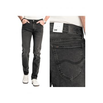 Blugi Barbati -  Daren Zip Fly - Straight Fit - Talie Joasa - Fermoar - Lungi - 5 Buzunare - Bumbac - W44 L32 - Negru
