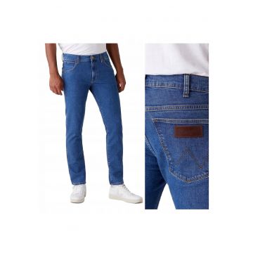 Blugi Barbati -  Larston - Slim Fit - Talie Joasa - Fermoar - Lungi - 5 Buzunare - Bumbac - W31 L34 - Albastru