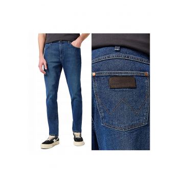 Blugi Barbati -  Larston - Slim Fit - Talie Medie - Fermoar - Lungi - 5 Buzunare - Bumbac - Albastru - Albastru