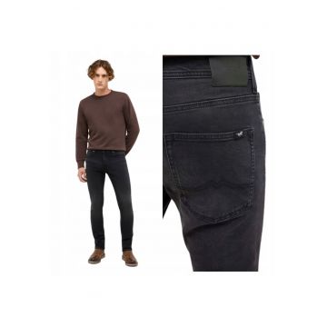 Blugi Barbati -  Orlando Slim - Slim Fit - Talie Joasa - Fermoar - Lungi - 5 Buzunare - Bumbac - W32-L32 US - Negru