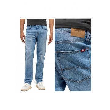 Blugi Barbati -  Orlando Slim - Slim Fit - Talie Medie - Fermoar - Lungi - 5 Buzunare - Bumbac - W32-L32 US - Albastru