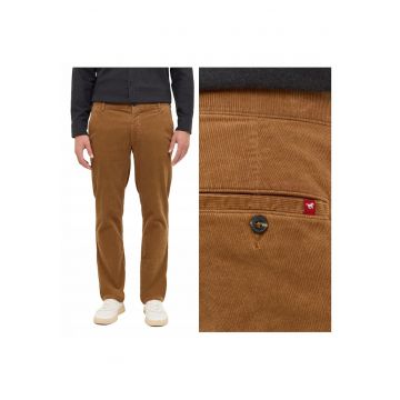 Blugi Barbati -  Style Tramper Chino - Straight Fit - Talie Medie - Fermoar - Lungi - 5 Buzunare - Bumbac - Maro - Maro cafeniu
