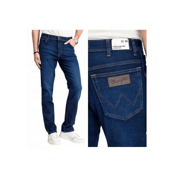 Blugi Barbati -  Texas Slim - Slim Fit - Talie Medie - Fermoar - Lungi - 5 Buzunare - Bumbac - W30-L34 US - Albastru