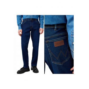 Blugi Barbati -  Texas - Straight Fit - Talie Medie - Fermoar - Lungi - 5 Buzunare - Bumbac - W30-L34 US - Albastru