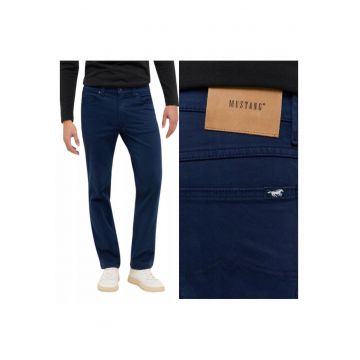 Blugi Barbati -  Tramper Straight - Straight Fit - Talie Medie - Fermoar - Lungi - 5 Buzunare - Bumbac - W32-L30 US - Albastru