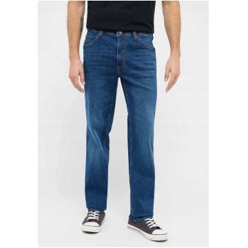 Blugi Barbati -  Tramper Straight - Straight Fit - Talie Medie - Fermoar - Lungi - 5 Buzunare - Bumbac - W32-L32 US - Albastru