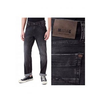 Blugi Barbati -  Washington - Slim Fit - Talie Medie - Fermoar - Lungi - 5 Buzunare - Bumbac - Gri - Gri