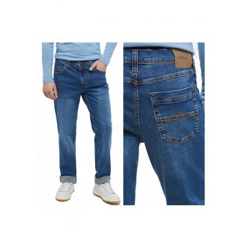 Blugi Barbati -  Washington - Slim Fit - Talie Medie - Fermoar - Lungi - 5 Buzunare - Bumbac - W35-L32 US - Albastru