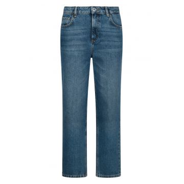 Blugi crop drepti - Albastru petrol