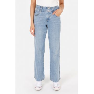 Blugi cu croiala ampla - Albastru prafuit