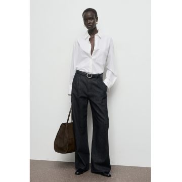 Blugi cu croiala ampla - Negru stins