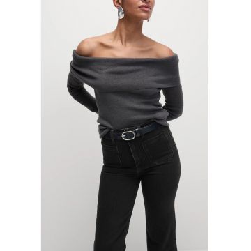 Blugi cu croiala ampla - Negru