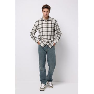 Blugi cu croiala dreapta - Albastru deschis melange