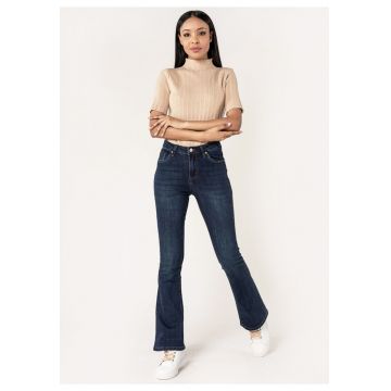 Blugi Dama Albastru inchis Evazati  P079 M8 17990 - Albastru inchis