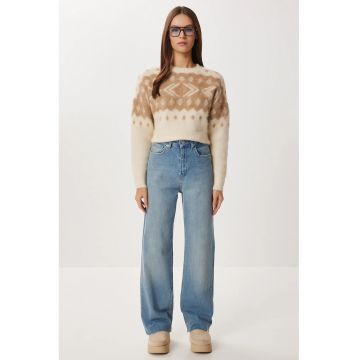 Blugi dama - Happiness Istanbul - talie inalta - albastru - denim