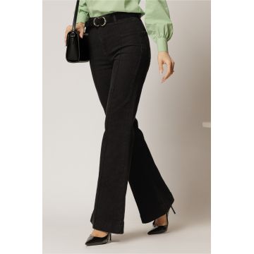 Blugi dama negri evazati usor elastici