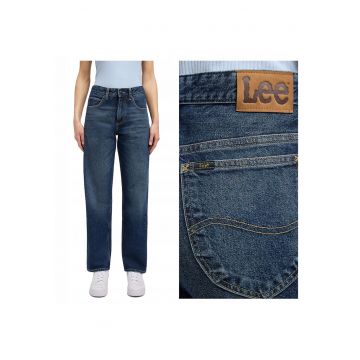 Blugi Dama -  Rider - Boyfriend - Talie Medie - Fermoar - Lungi - 5 Buzunare - Bumbac - W27-L31 US - Albastru