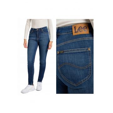 Blugi Dama -  Scarlett High - Skinny Fit - Talie Medie - Fermoar - Lungi - 5 Buzunare - Bumbac - W27-L33 US - Albastru