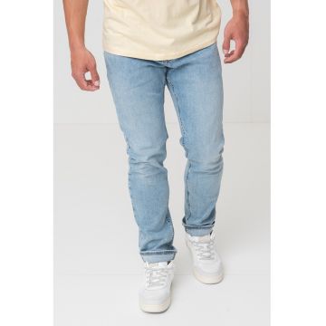 Blugi din amestec de bumbac cu talie medie