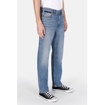 Blugi drepti din amestec de bumbac - Albastru