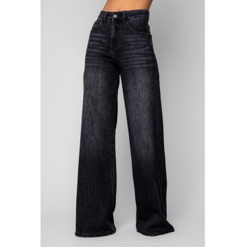 Blugi elastici largi Black 20066 - Negru