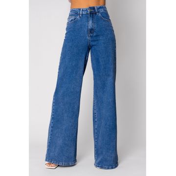 Blugi elastici largi Dark Blue 19544 - BLUE