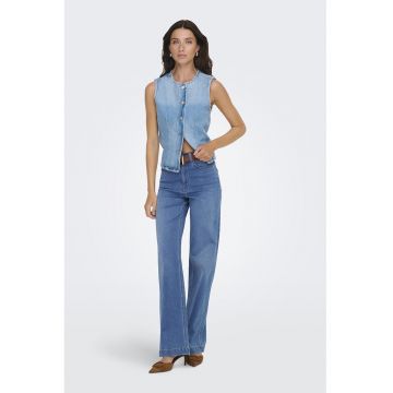 Blugi evazati - Albastru pastel