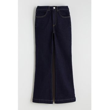 Blugi evazati cu talie medie - Albastru ultramarin