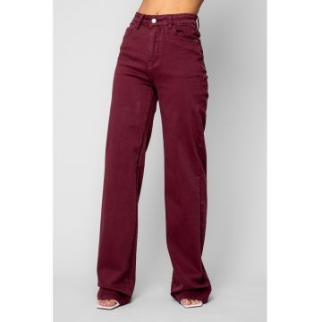Blugi lungi regular Burgundy 20096 - Visiniu