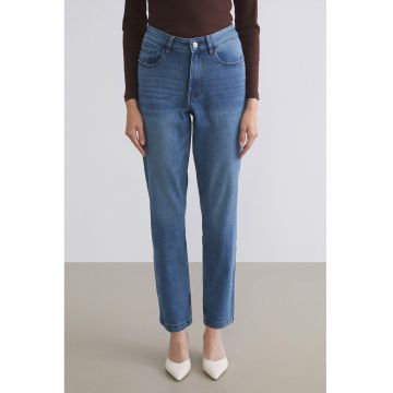 Blugi mom-fit - Albastru