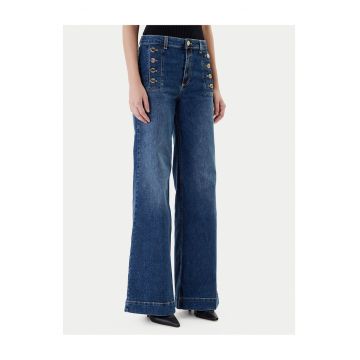 Blugi pentru femei -  cu talie inalta - albastri