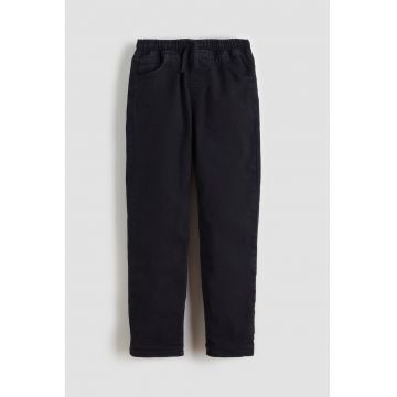 Blugi relaxed fit cu snur de ajustare - Negru