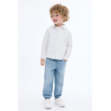 Blugi relaxed fit cu terminatii elastice