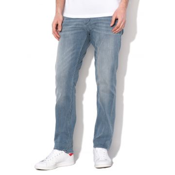 Blugi slim fit cu talie medie Josh - Albastru prafuit