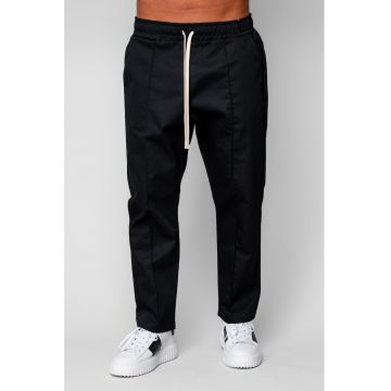 Pantalon lung cu snur Black 19917 - Negru