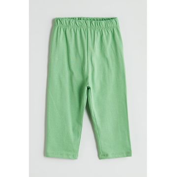 Pantaloni cu talie elastica - Verde deschis