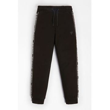 Pantaloni de trening cu benzi logo laterale - Negru