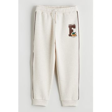 Pantaloni de trening cu captuseala calduroasa - Maro/Alb murdar
