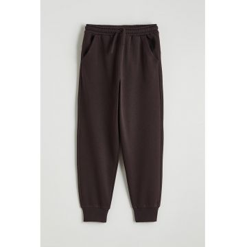 Pantaloni de trening cu captuseala din fleece - Maro pamantiu