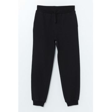 Pantaloni de trening cu talie ajustabila - Negru