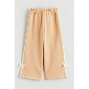 Pantaloni de trening din bumbac cu croiala ampla - Portocaliu deschis