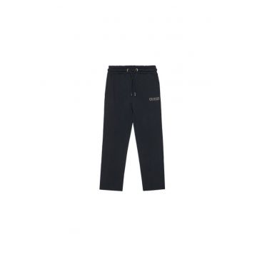 Pantaloni de trening din bumbac cu logo discret