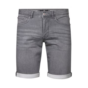 Pantaloni scurti din denim pentru barbati  gri -