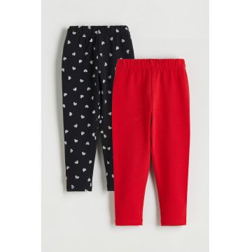 Set de pantaloni de trening - 2 perechi - Rosu/Negru