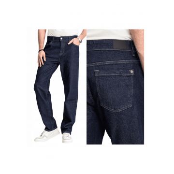 Spodnie Męskie Jeansowe  Jason Rough 2240 Granatowe Klasyczne - Albastru