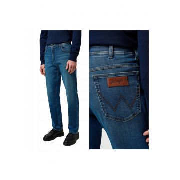 Spodnie Męskie  Texas Slim Jeansy Niebieskie Denim Blue - Albastru