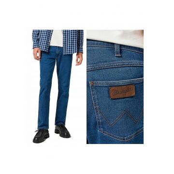 Blugi Barbati -  Greensboro - Straight Fit - Talie Medie - Fermoar - Lungi - 5 Buzunare - Bumbac - W33-L34 US - Albastru