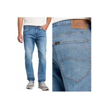 Blugi drepti  Daren - albastru - W34 L30 - croi drept - fermoar